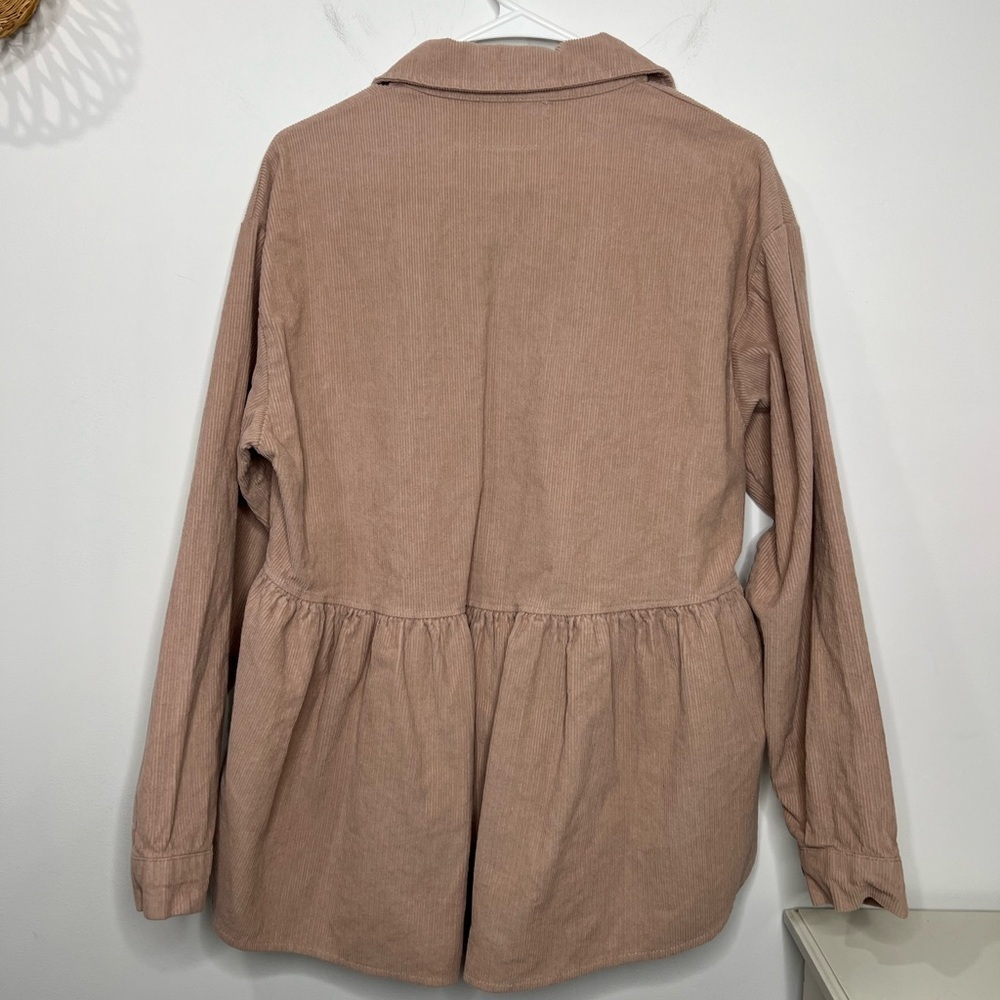 Jinzhao Corduroy Babydoll Style Buttondown - Picture 6 of 10